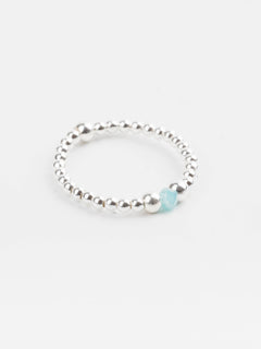 bague perle en argent 925 et cristaux pour femme 