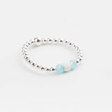 bague perle en argent 925 et cristaux pour femme 