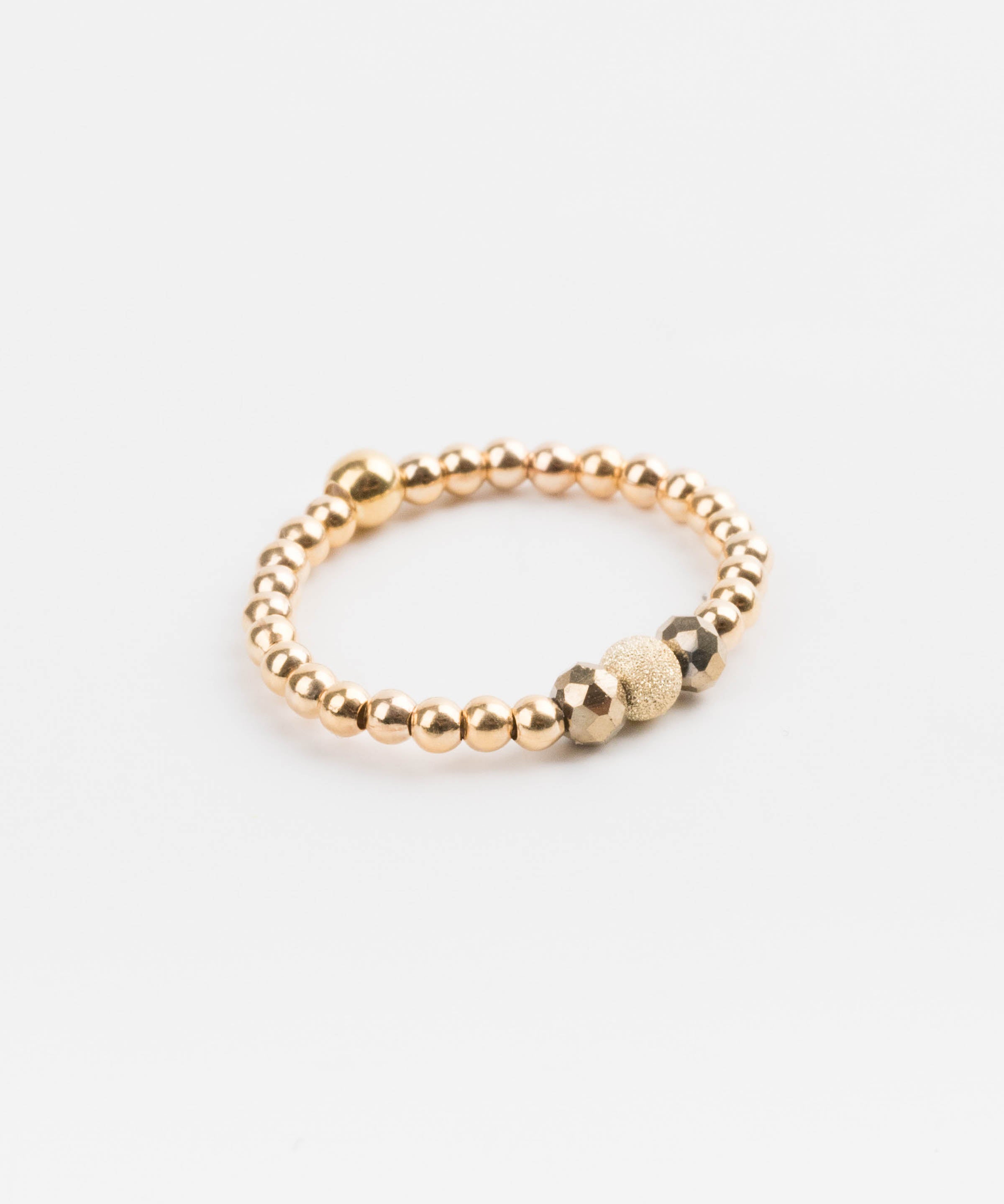 bague perle en plaqué or et cristaux pour femme 