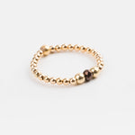 bague perle en plaqué or et cristaux pour femme 