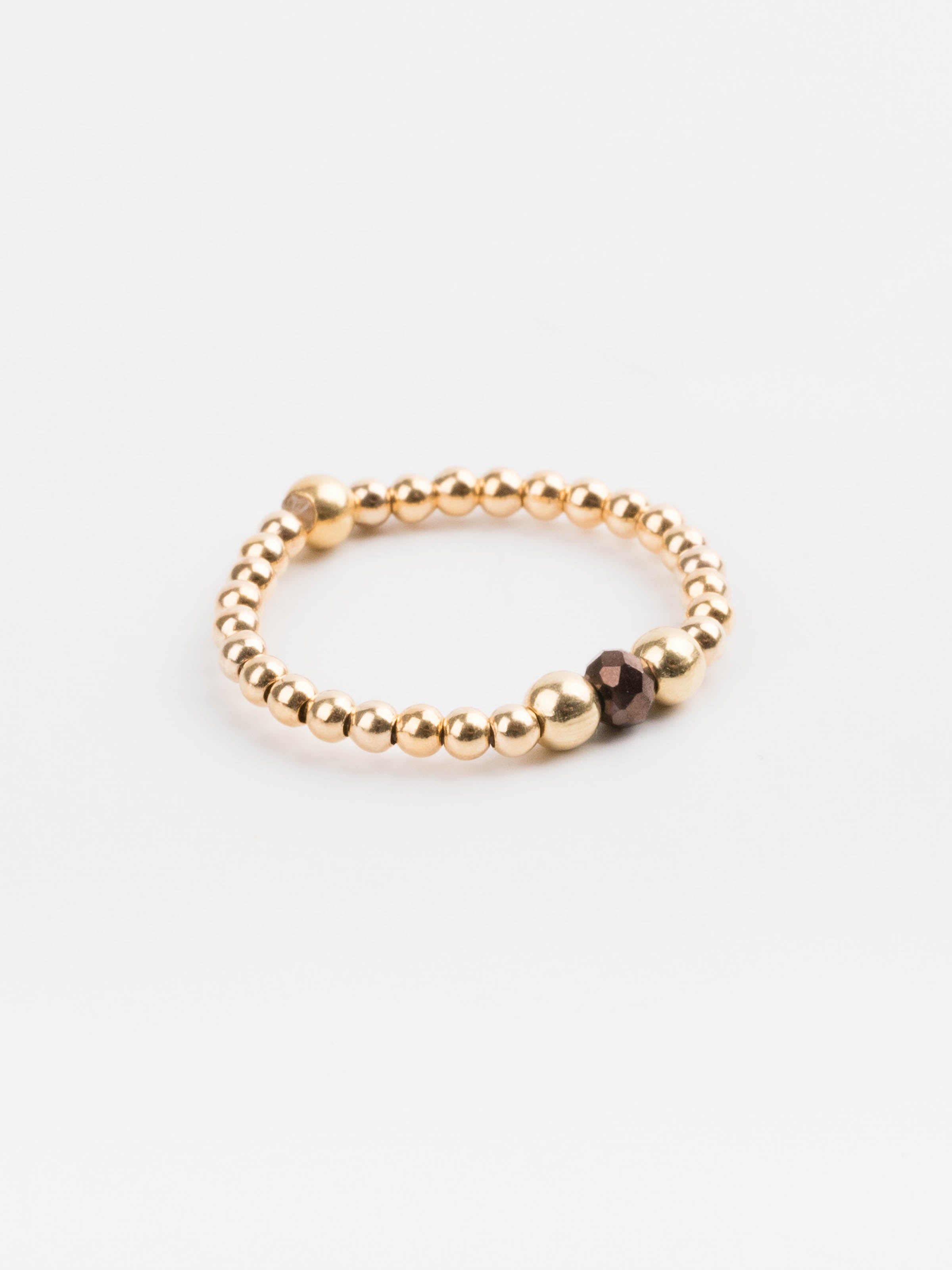 bague perle en plaqué or et cristaux pour femme 
