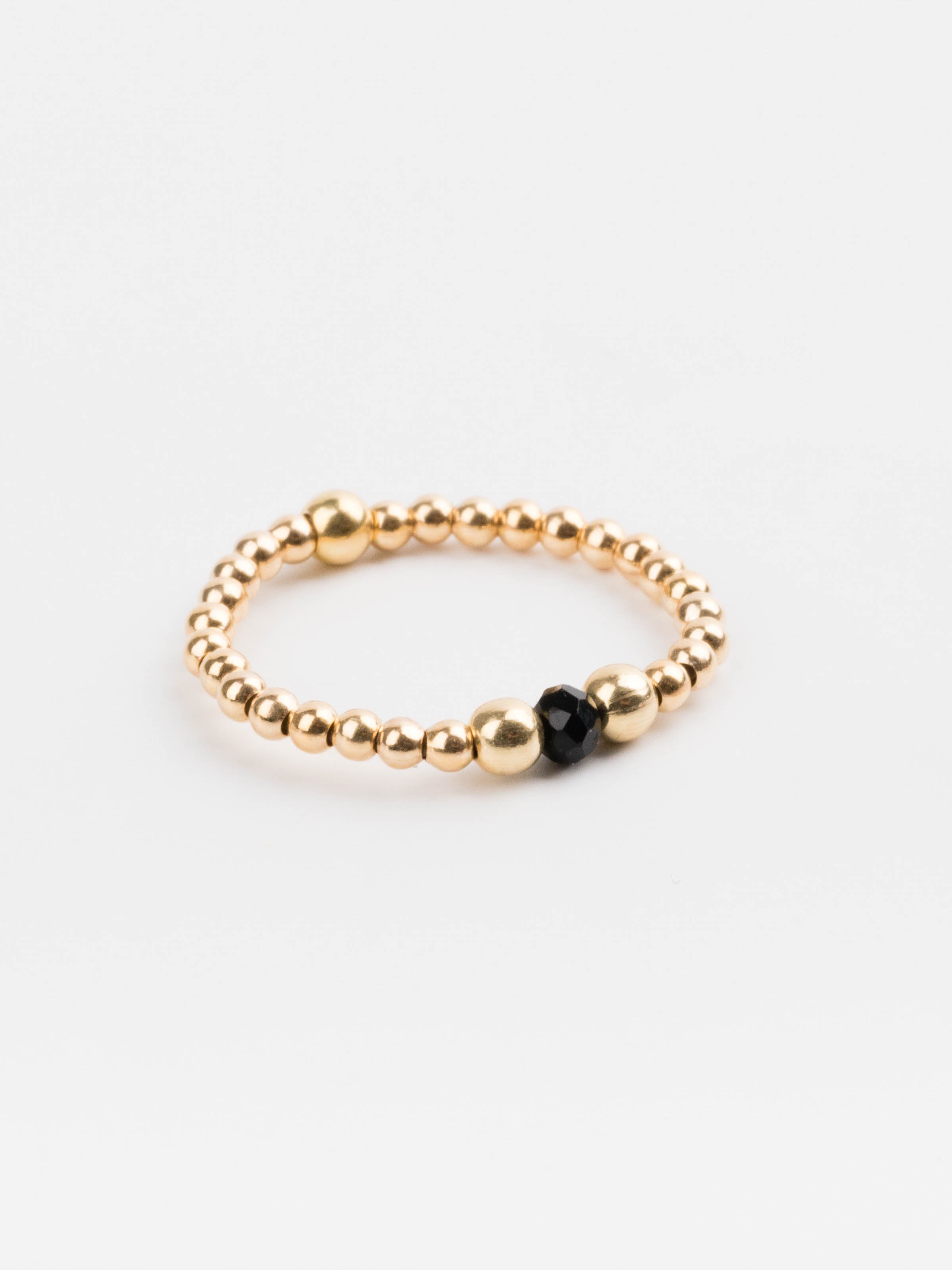 bague perle en plaqué or et cristaux pour femme 