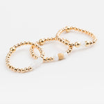 bague perle en plaqué or et cristaux pour femme 
