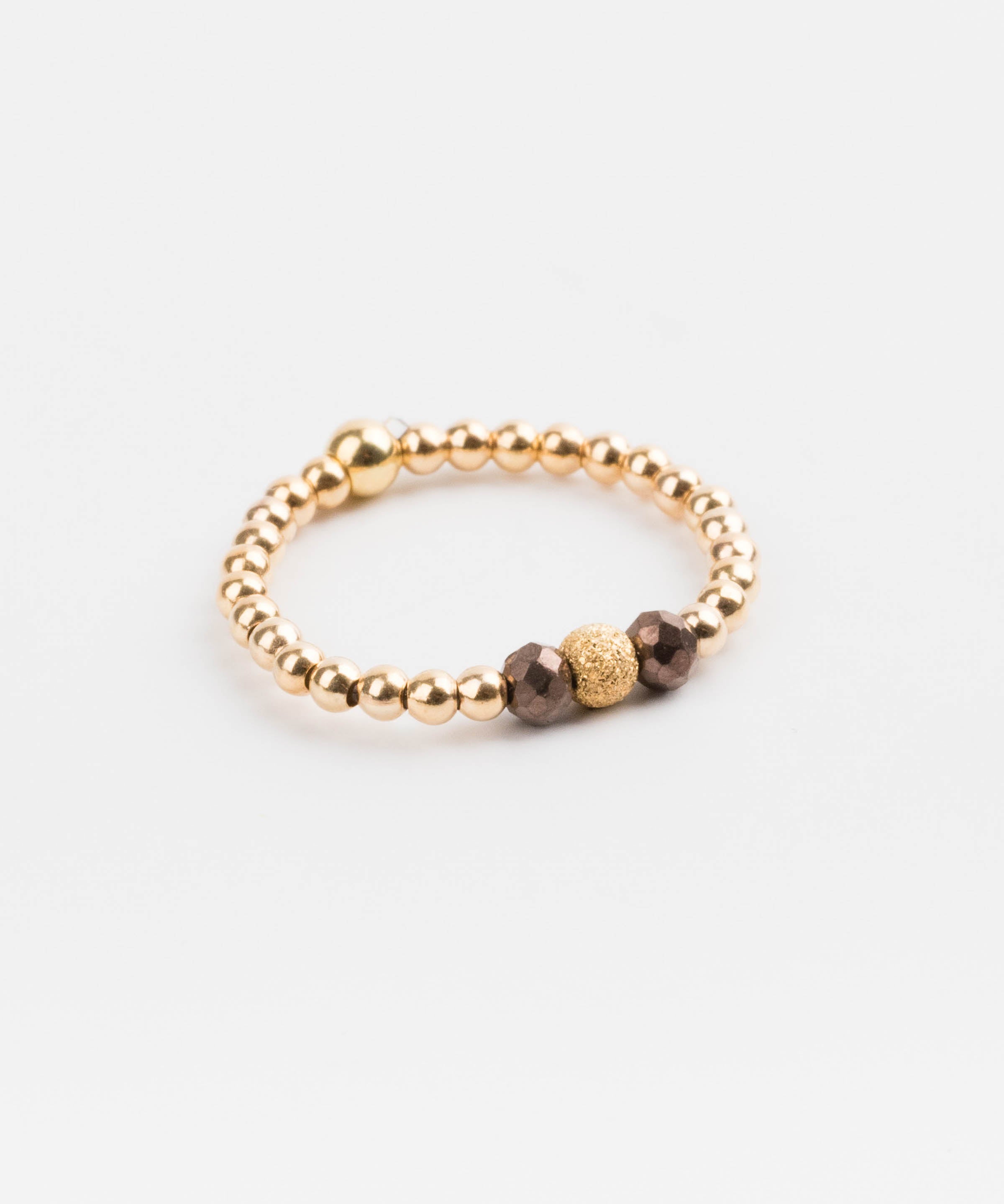 bague perle en plaqué or et cristaux pour femme 
