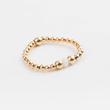 bague perle en plaqué or et cristaux pour femme 