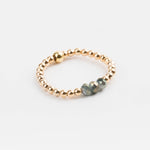 bague perle en plaqué or et cristaux pour femme 