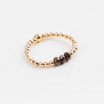 bague perle en plaqué or et cristaux pour femme 