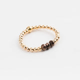 bague perle en plaqué or et cristaux pour femme 