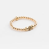 bague perle en plaqué or et cristaux pour femme 