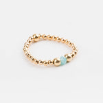 bague perle en plaqué or et cristaux pour femme 