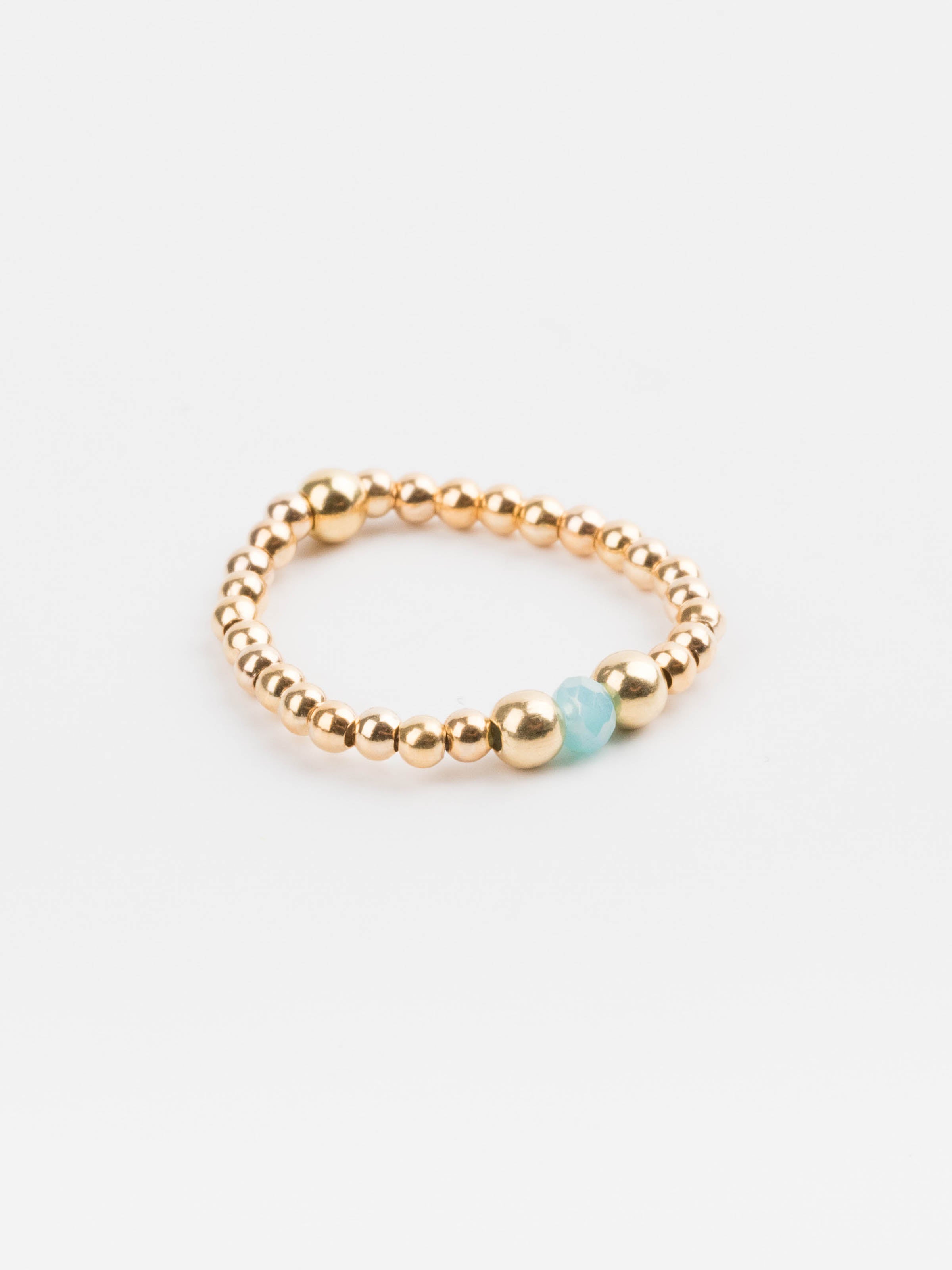 bague perle en plaqué or et cristaux pour femme 