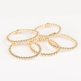 bague perle en plaqué or pour femme 