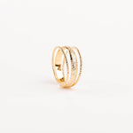 bague en plaqué or réglable pour femme 