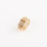 bague semainier en plaqué or pour femme