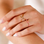 bague en plaqué or réglable pour femme 