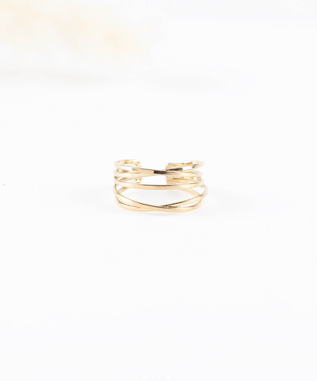 bague réglable en acier inoxydable pour femme 