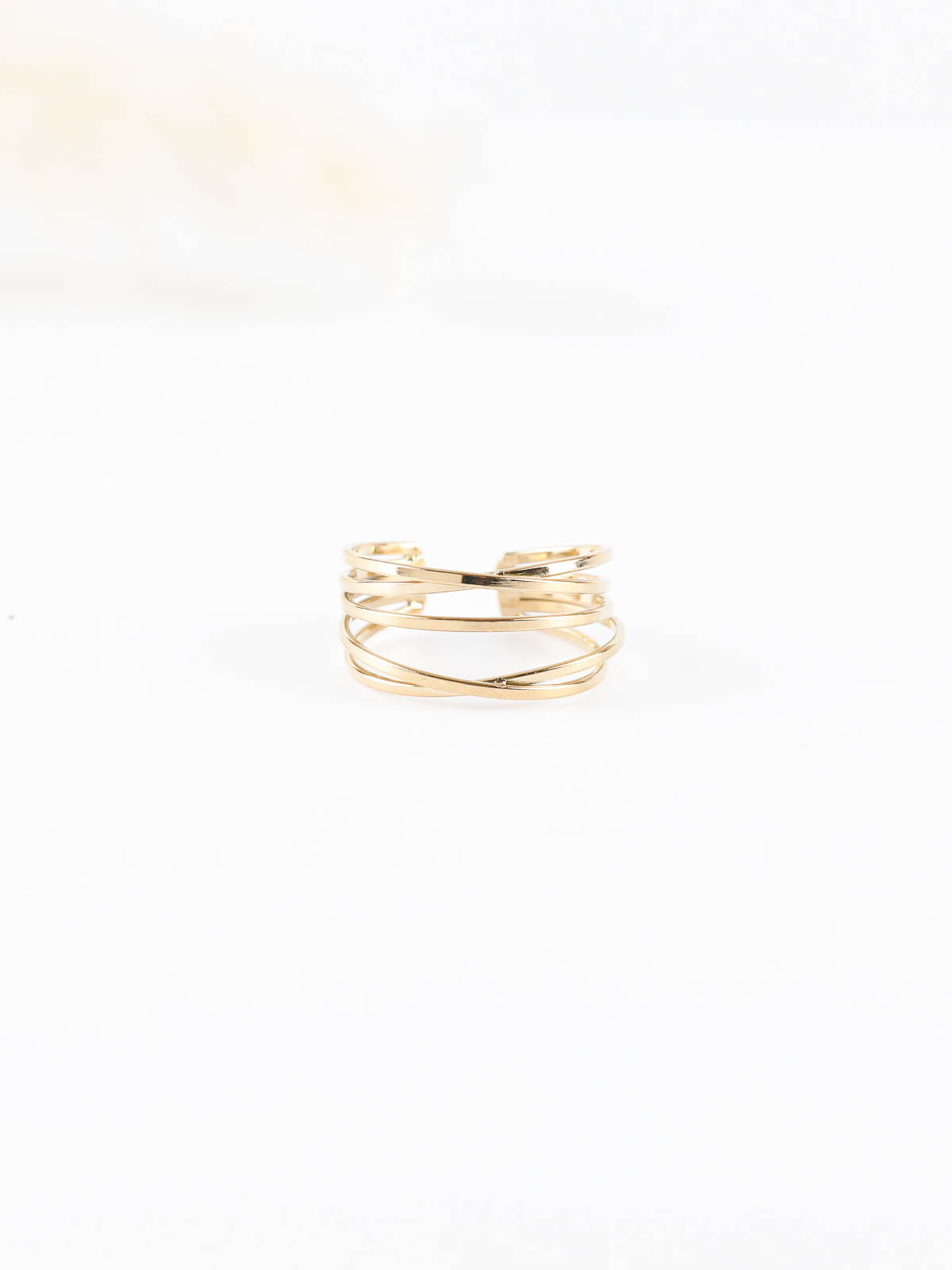 bague réglable en acier inoxydable pour femme 