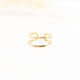 bague réglable en acier inoxydable pour femme