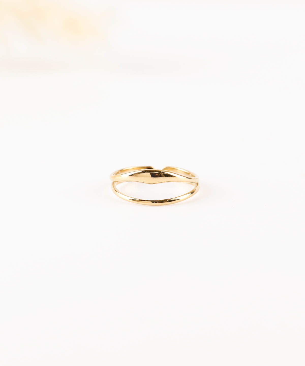 bague réglable en acier inoxydable pour femme 