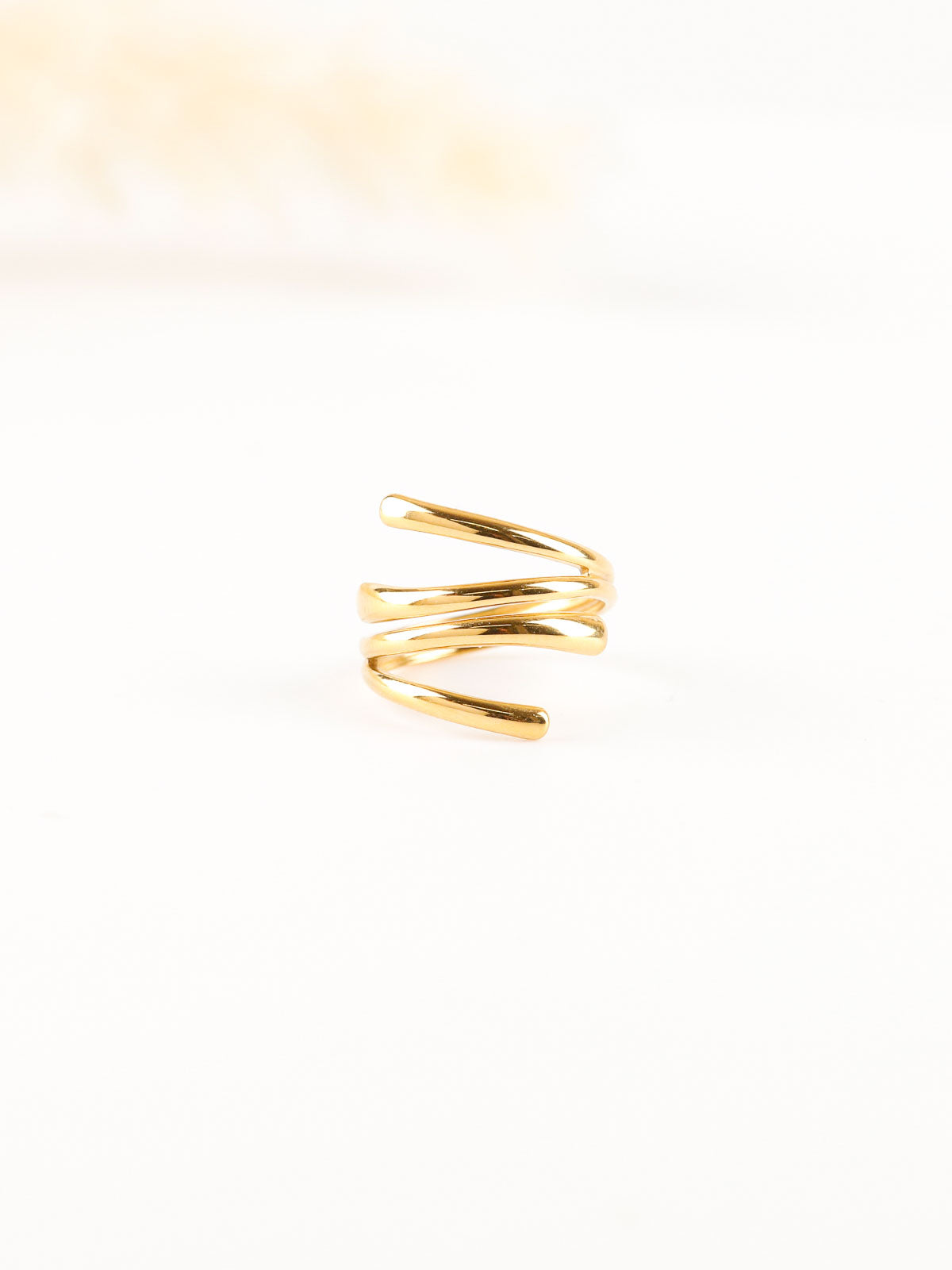 bague réglable en acier inoxydable pour femme 
