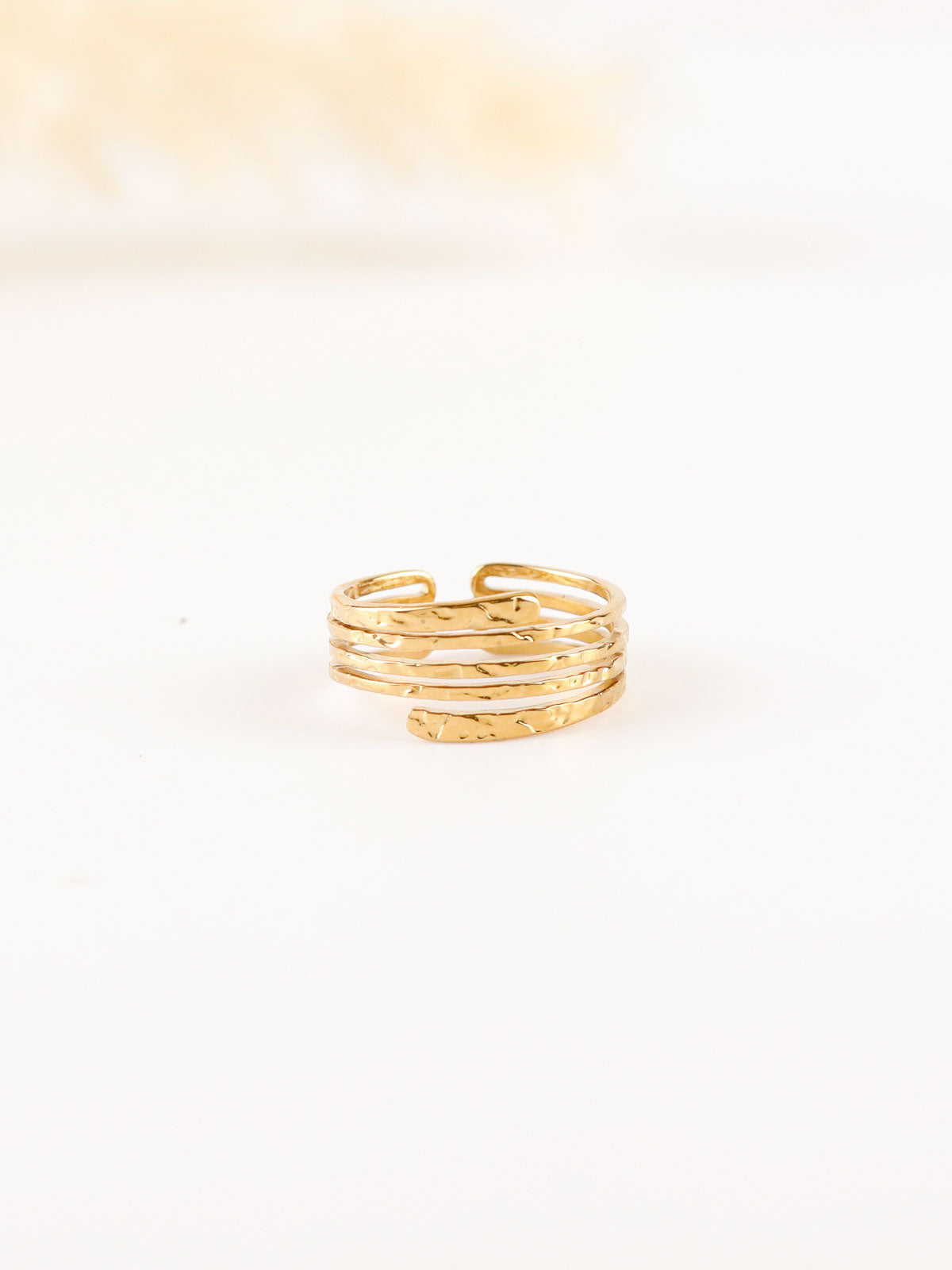 bague réglable en acier inoxydable pour femme 