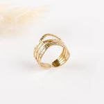 bague réglable en acier inoxydable pour femme