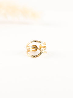 bague réglable en acier inoxydable pour femme 