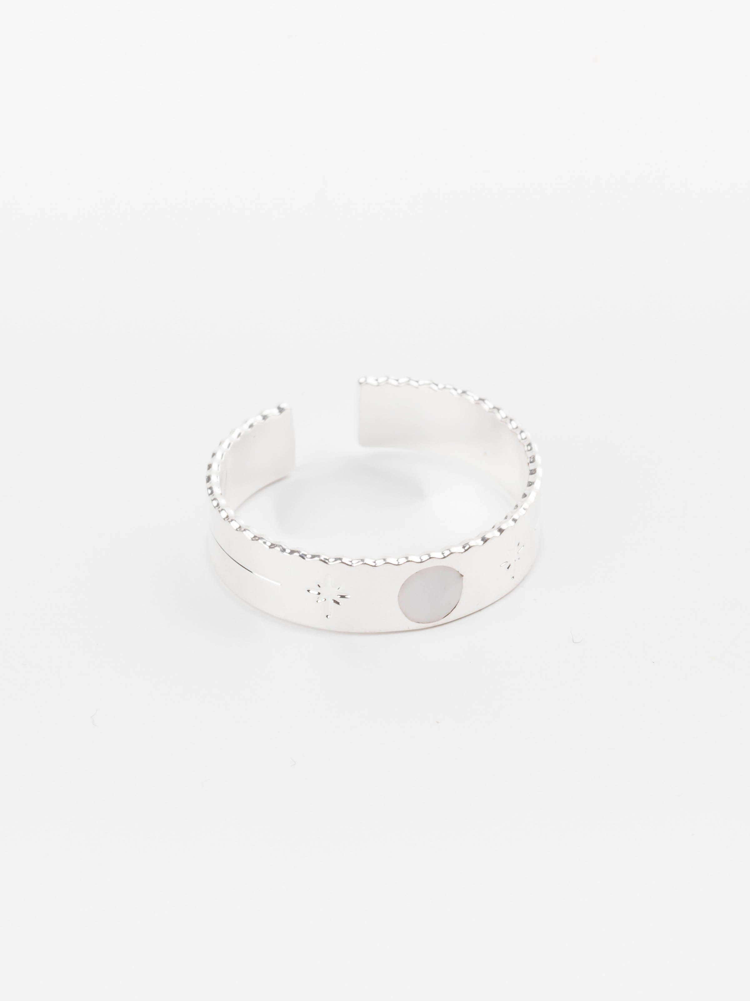 bague en plaqué argent réglable pour femme 
