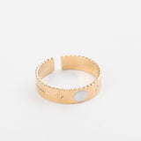 bague en plaqué or réglable pour femme 