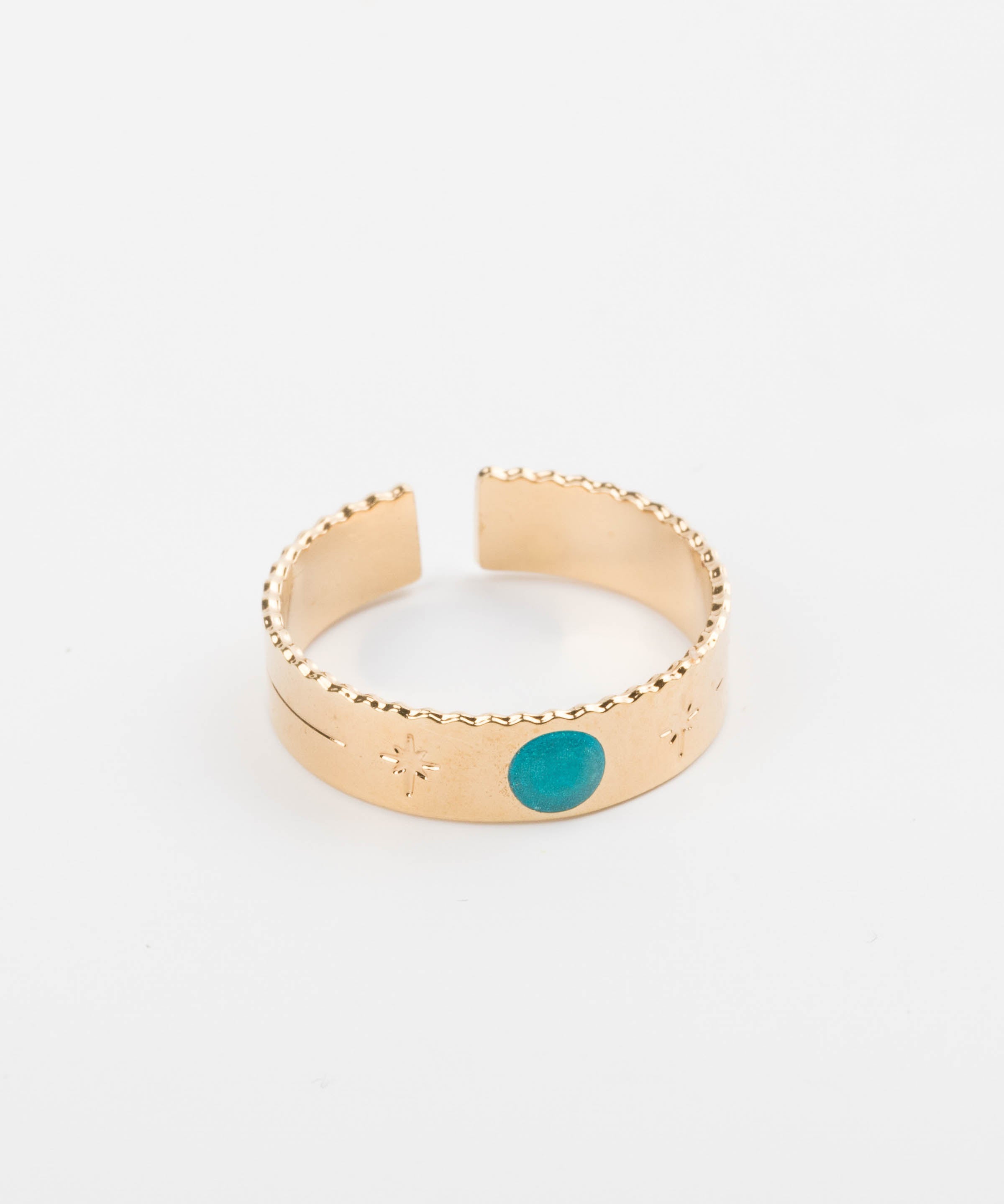 bague en plaqué or réglable pour femme 