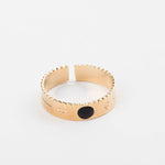 bague en plaqué or réglable pour femme 