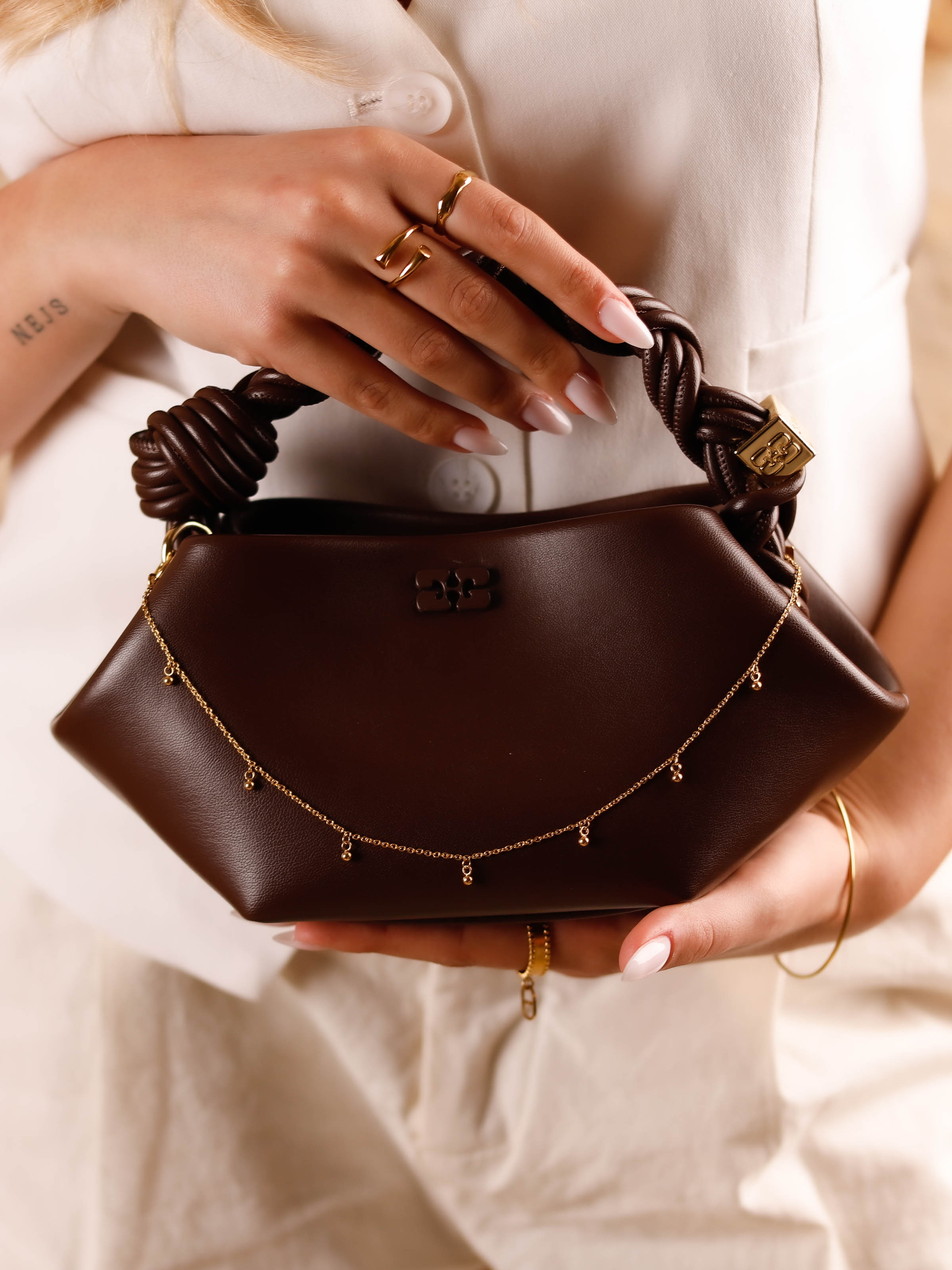 bijou de sac en acier inoxydable pour femme 