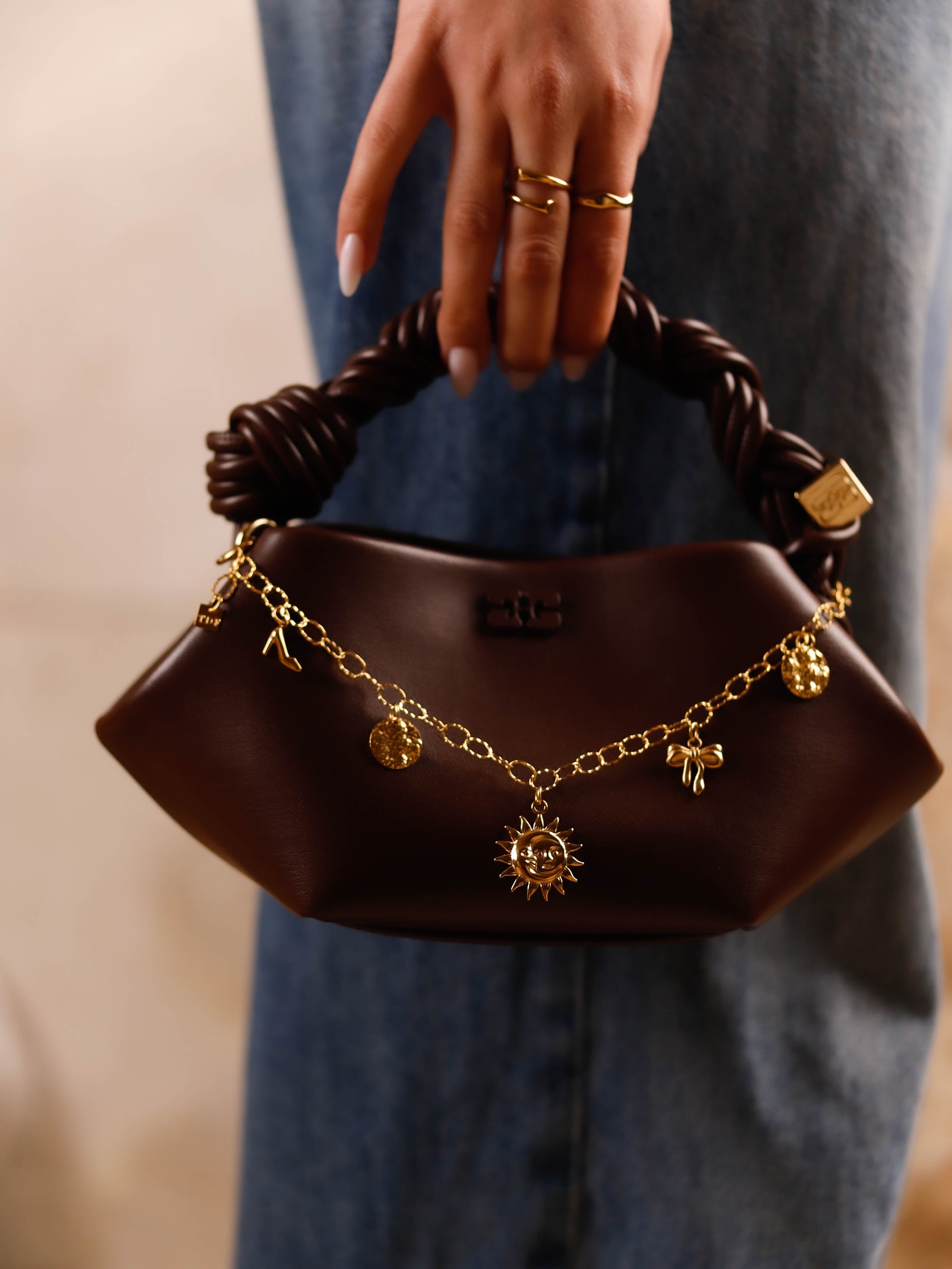 bijou de sac en acier inoxydable pour femme 