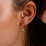 Boucles d'oreilles - Pierre de lune - Acier inoxydable - MARGOT