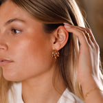 boucles d'oreilles en plaqué or pour femme 