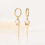Boucles d'oreilles - Amazonite & Quartz rose - Acier inoxydable - ELODIE