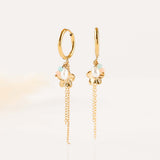 Boucles d'oreilles - Amazonite & Quartz rose - Acier inoxydable - ELODIE