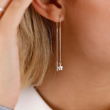boucles d'oreilles chaîne en argent 925 pour femme