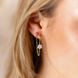 boucles d'oreilles chaîne en acier inoxydable pour femme 