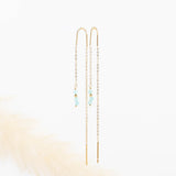boucles d'oreilles chaîne en acier inoxydable pour femme 