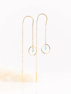 boucles d'oreilles chaînes en acier inoxydable pour femme 