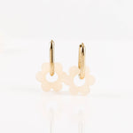 boucles d'oreille fleur en acier inoxydable pour femme
