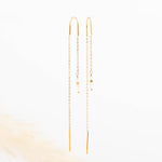 boucles d'oreilles chaîne en acier inoxydable pour femme