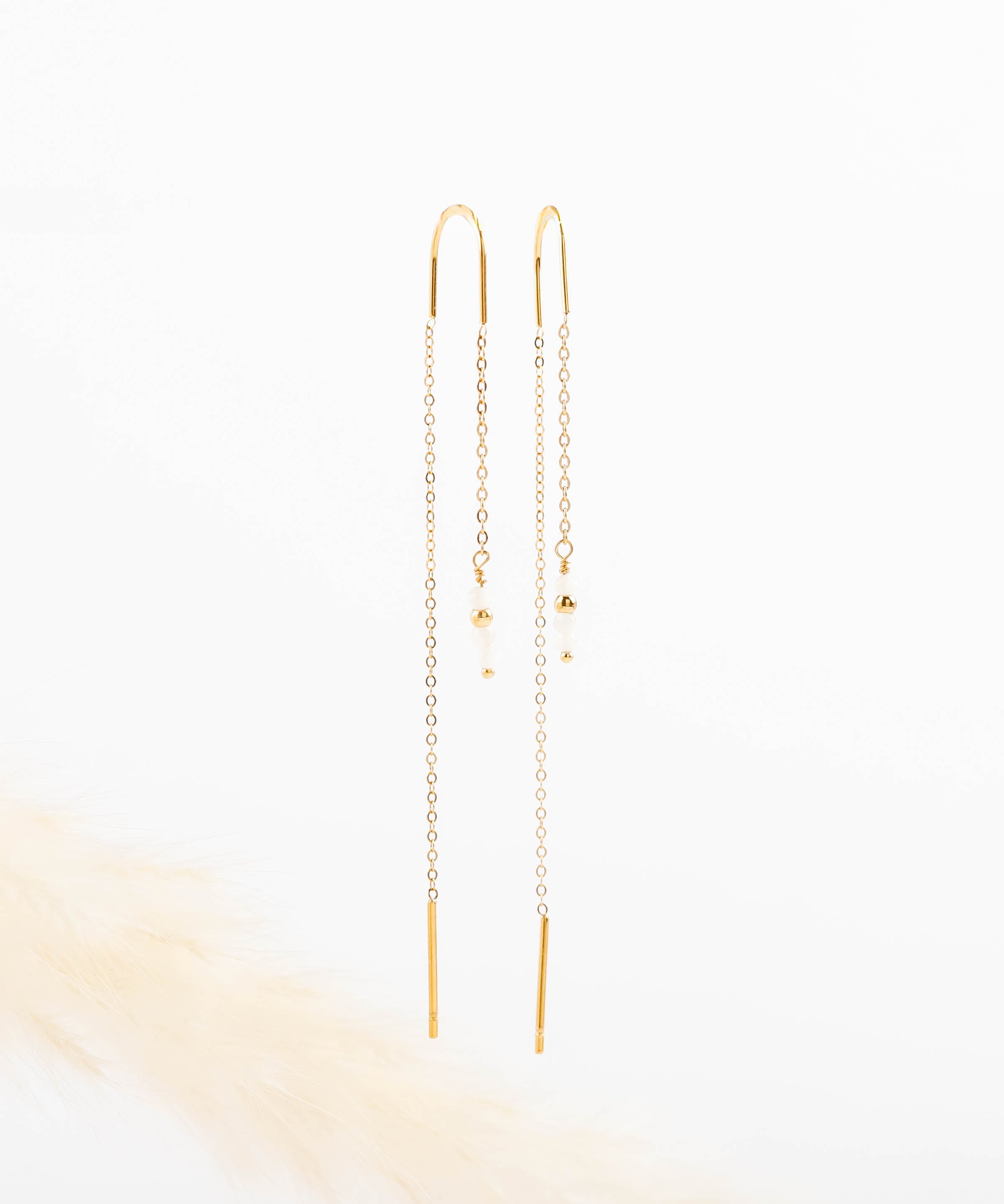 boucles d'oreilles chaîne en acier inoxydable pour femme