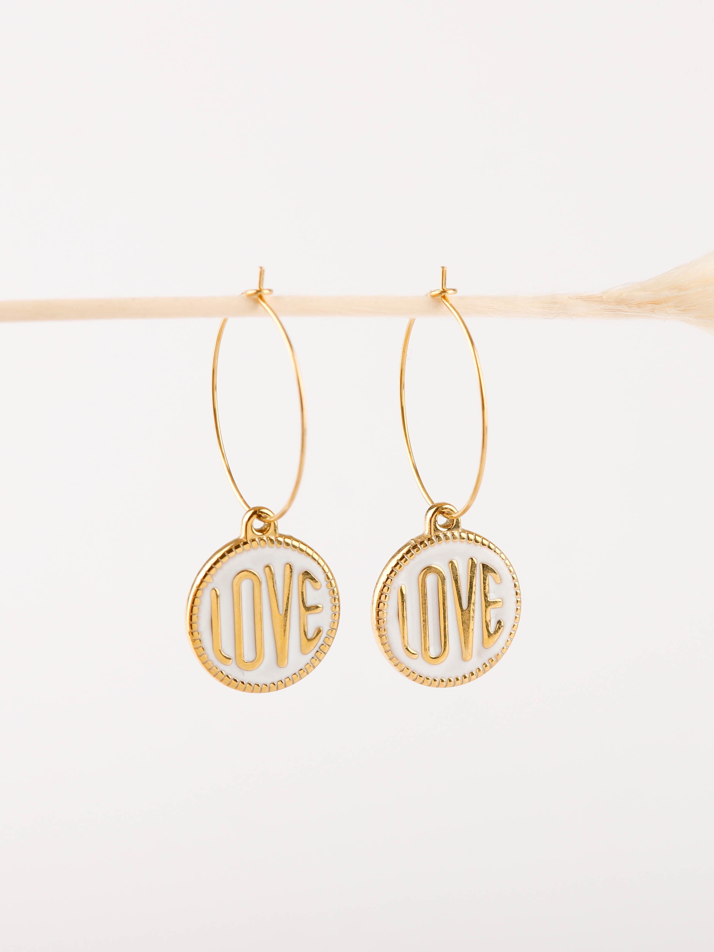 boucles d'oreilles créole en acier inoxydable pour femme