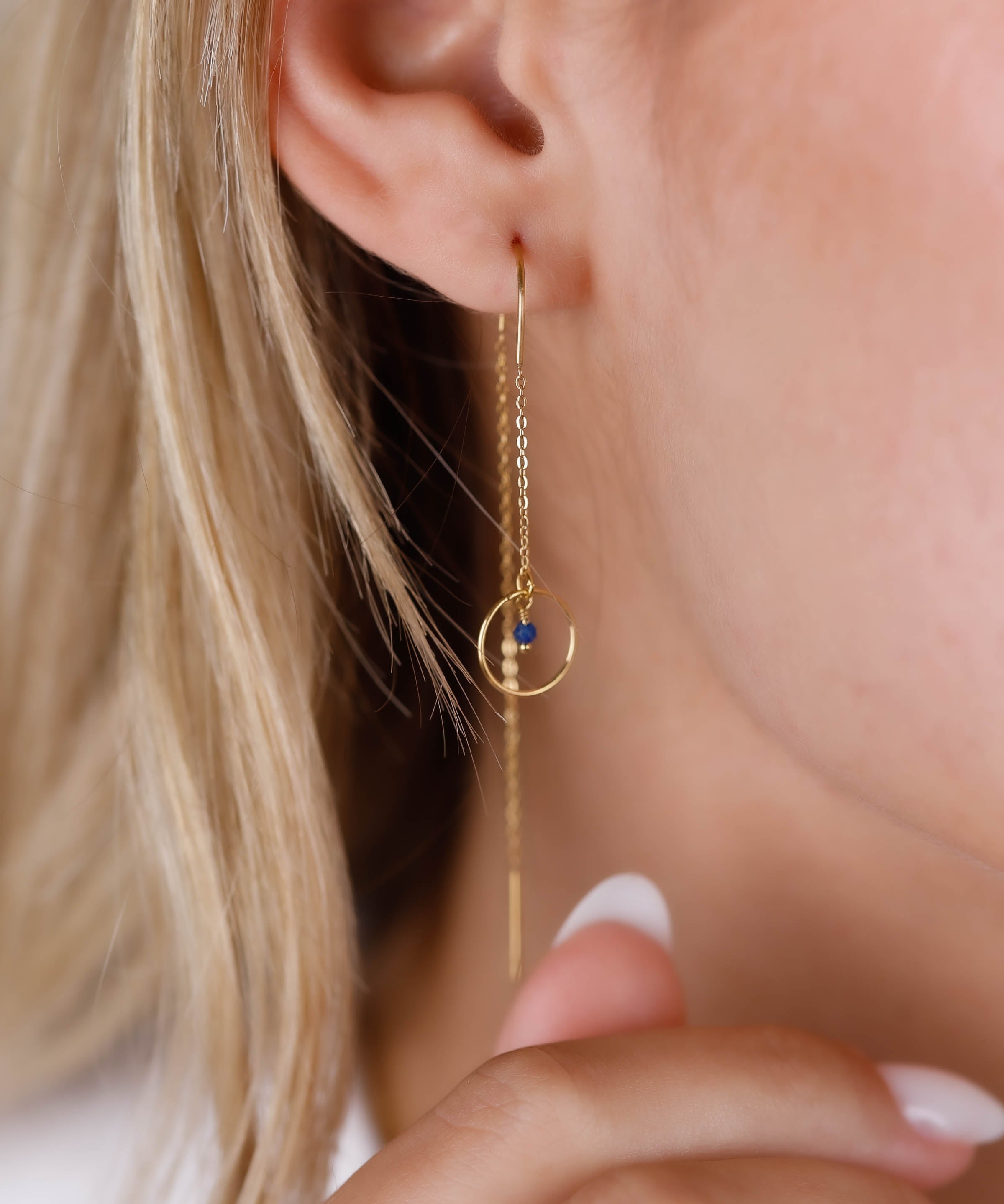boucles d'oreilles chaîne en acier inoxydable pour femme