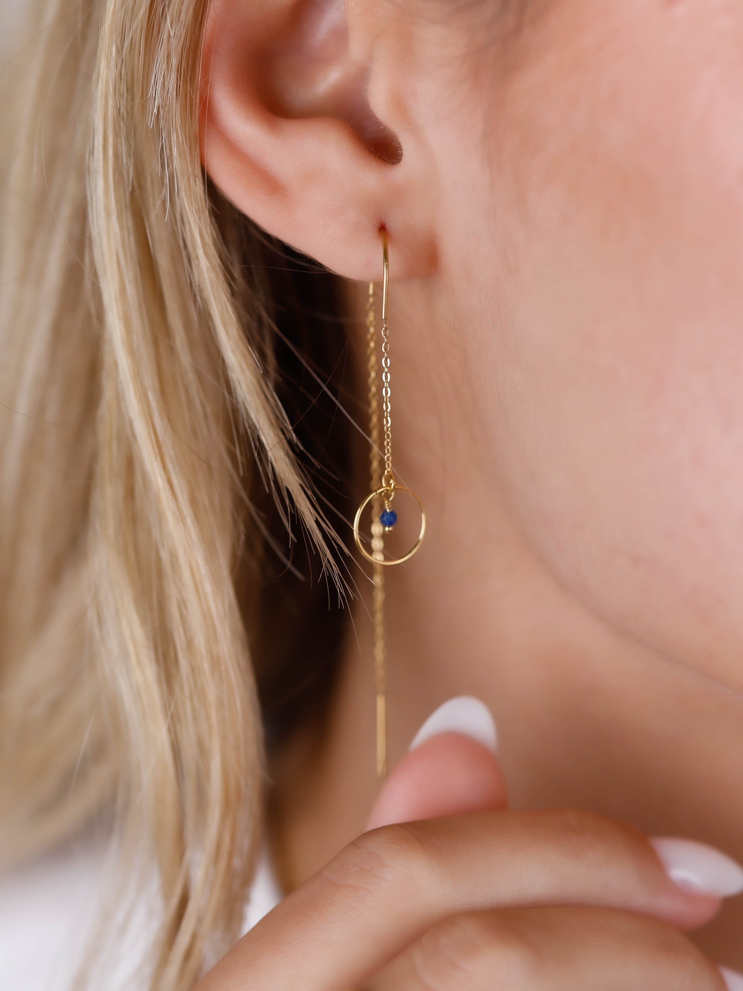 boucles d'oreilles chaîne en acier inoxydable pour femme