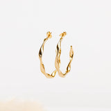 boucles d'oreilles créoles en acier inoxydable pour femme 