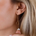 boucles d'oreilles chaîne en acier inoxydable pour femme 