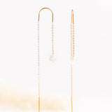 boucles d'oreilles chaîne en acier inoxydable pour femme 
